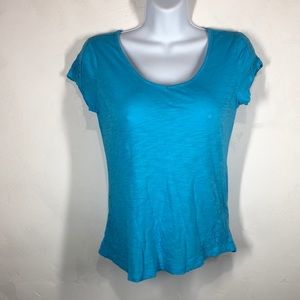 New York & Co blue lace tee size xs
